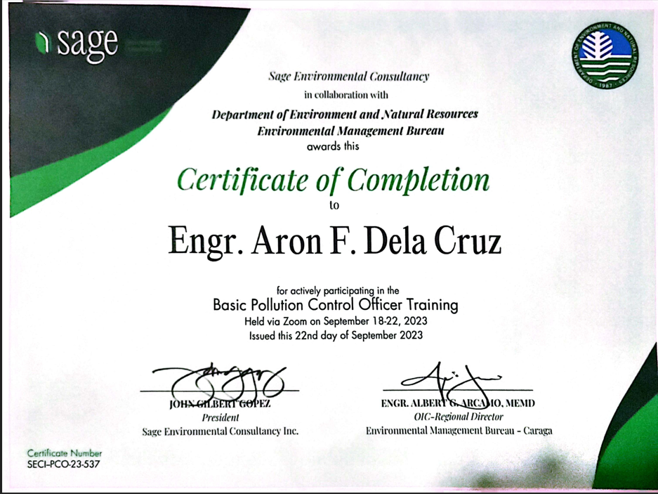 Basic Pollution Control Officer Training