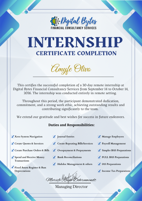 Internship Certificate